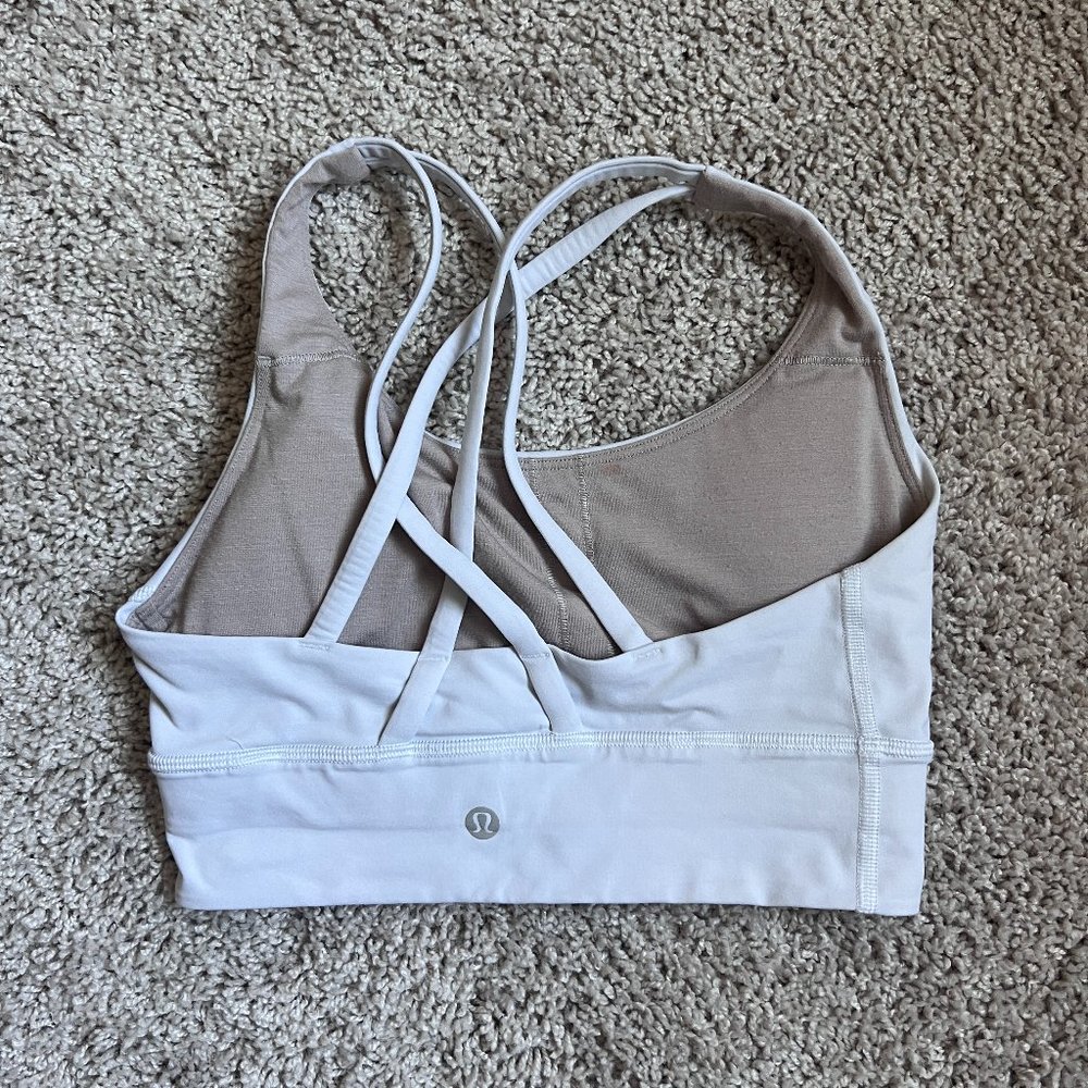 Lululemon white energy bra B-D Cup